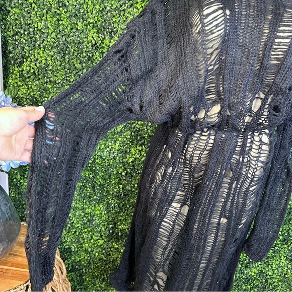 Zara knitted pull over black long sleeve nwt - Picture 4 of 10